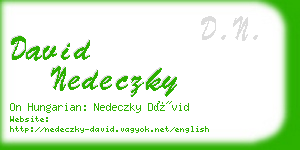 david nedeczky business card